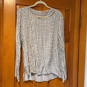Philosophy Black and White Checkered Blouse